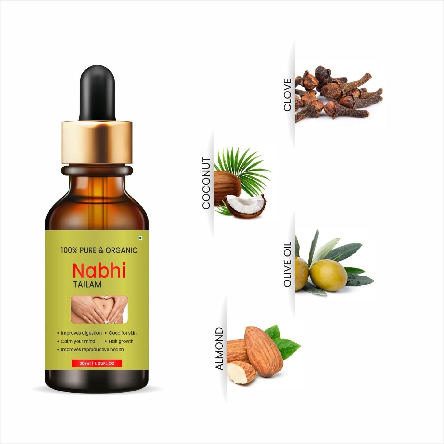 Nabhi Touch Ayurvedic Relief Oil For Belly (Pack of 2) Roposo Clout