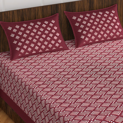 THE HOBBY BOUNTY  Sanganeri Printed Double Bed Bedsheet, for Double Bed with 2 Pillow Covers