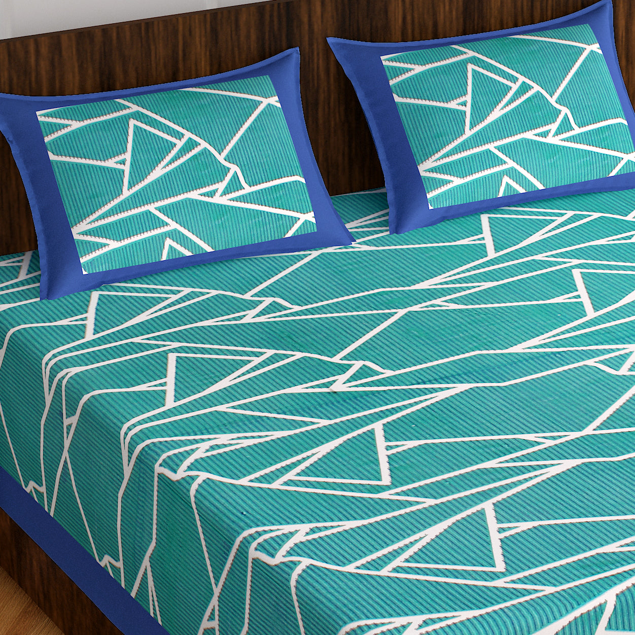 THE HOBBY BOUNTY  Sanganeri Printed Double Bed Bedsheet, for Double Bed with 2 Pillow Covers