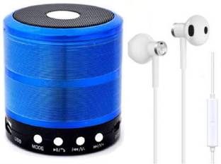 High Bass Portable Wireless Bluetooth Speaker With Wire Ear-phones