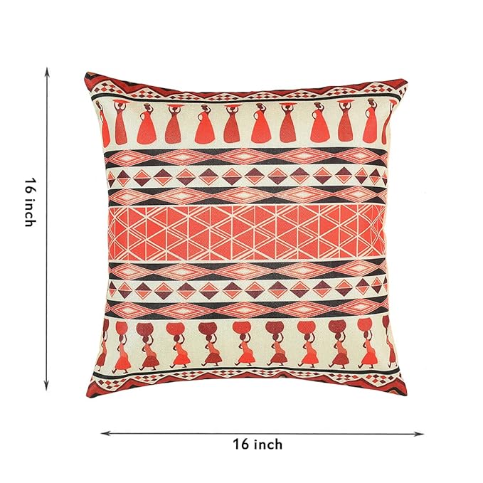 Square Cushion Covers(16 x 16 inches) Multicolor Set of 5