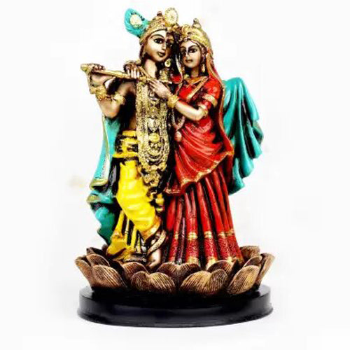 Antique Lord Radha Krishna Idol Showpiece | Beautiful Statue for Pooja & Worship - 21 cm