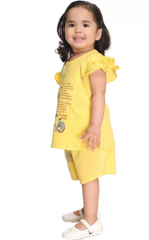 New gen Baby Girls Casual T-shirt Shorts