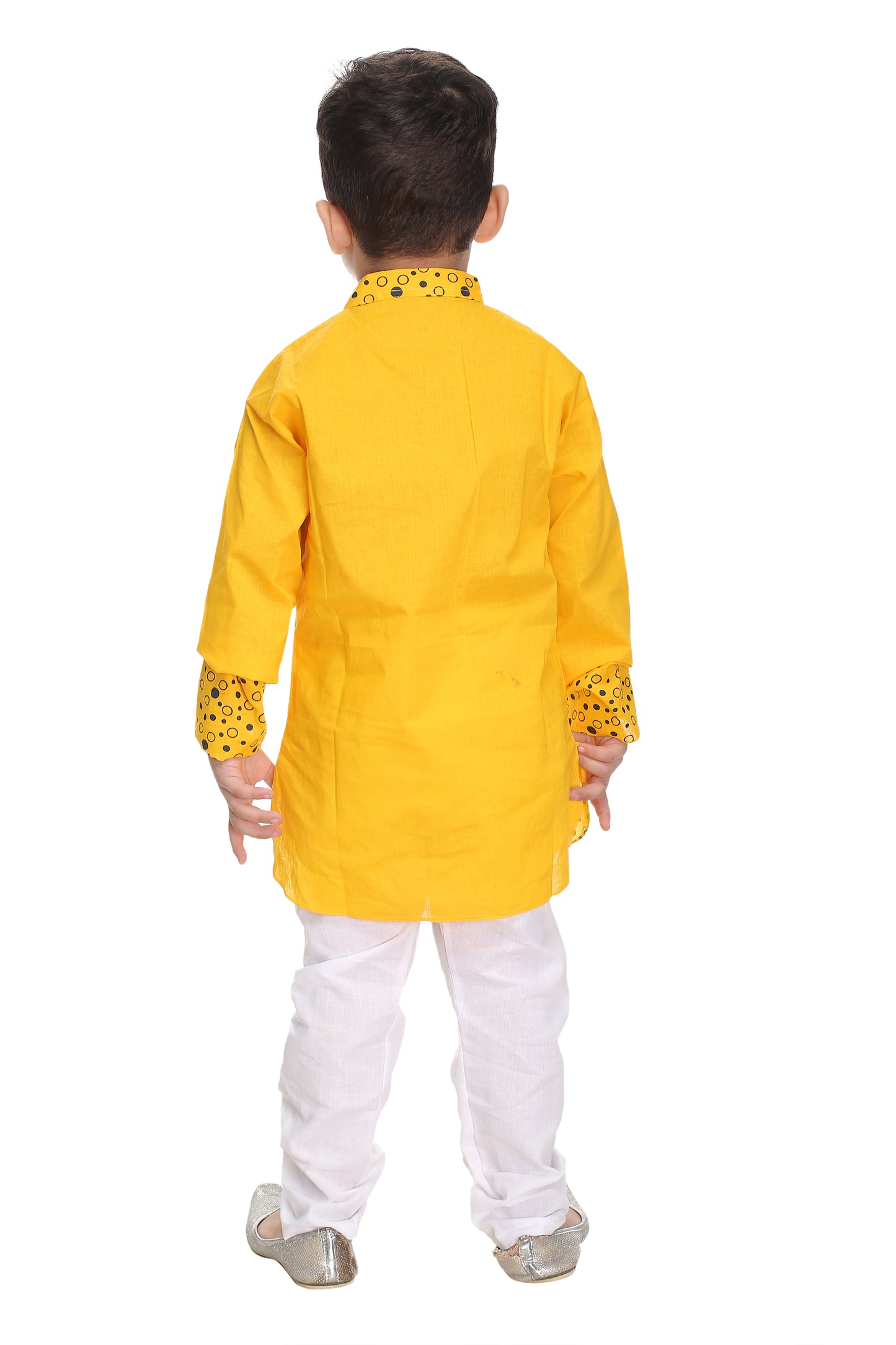 Boys Formal, Festive & Party, Wedding Kurta and Pyjama Set  (Yellow Pack of 1)