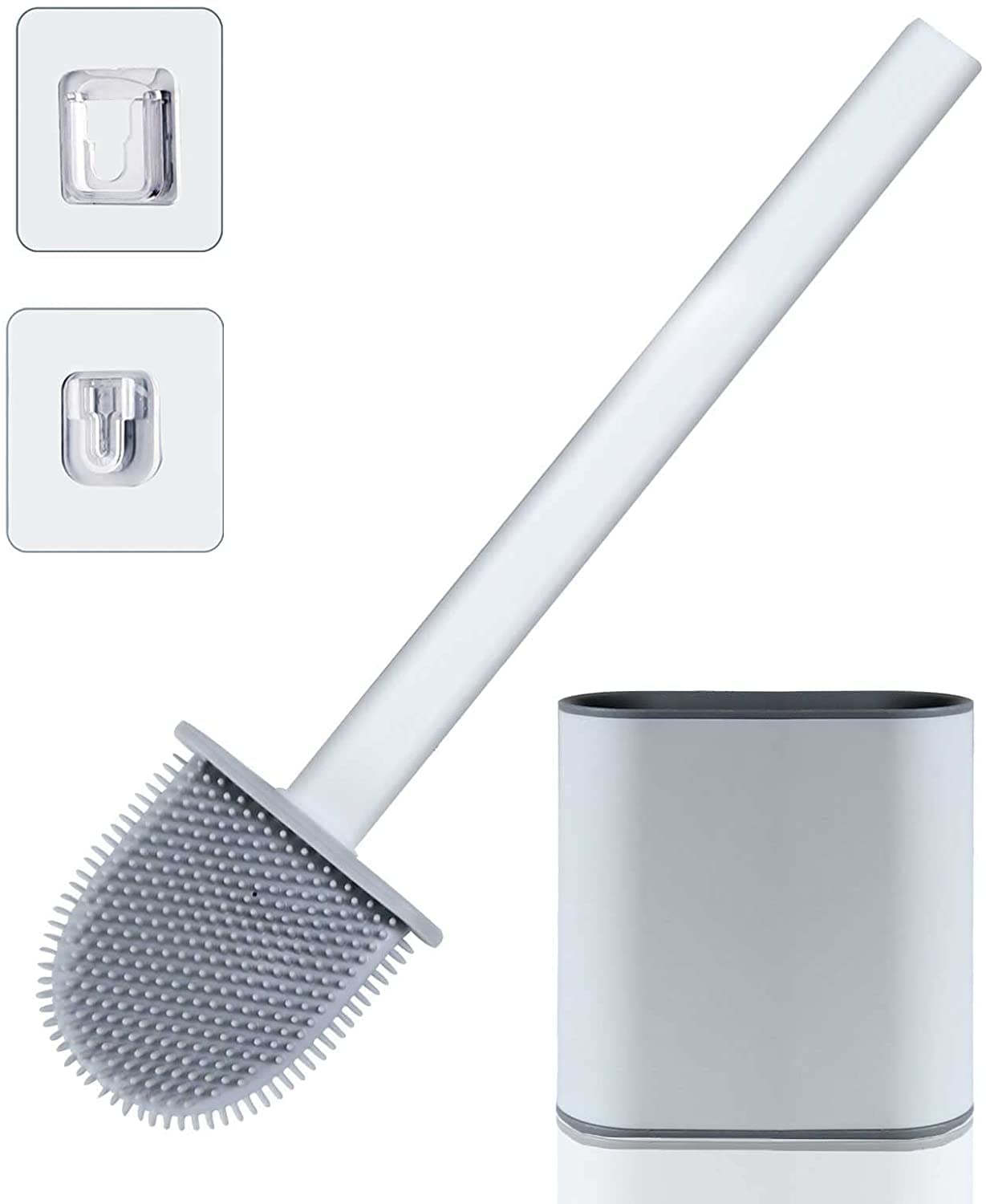 Toilet Brush with Wall mounting Sticker with Holder