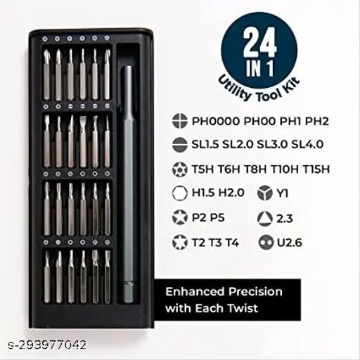 24-in-1 Precision Screwdriver Set with 24 Alloy S2 Steel Bits,Repair Tool Kit