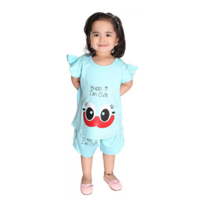 New gen Baby Girls Casual T-shirt Shorts