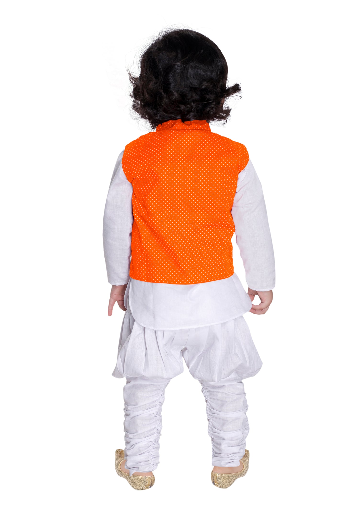 New gen Baby Boys Festive & Party Kurta, Waistcoat and Dhoti Pant Set