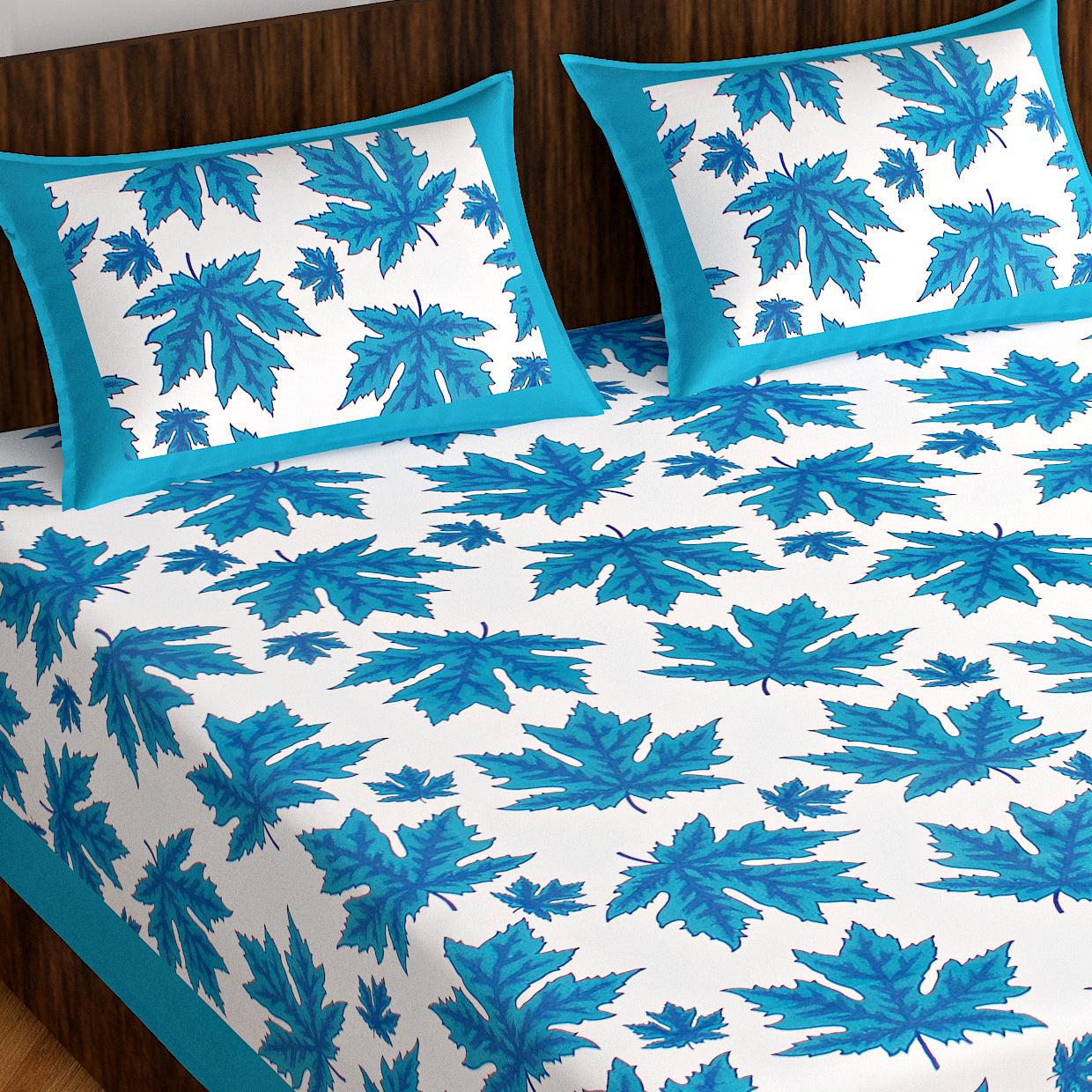 THE HOBBY BOUNTY  Sanganeri Printed Double Bed Bedsheet, for Double Bed with 2 Pillow Covers