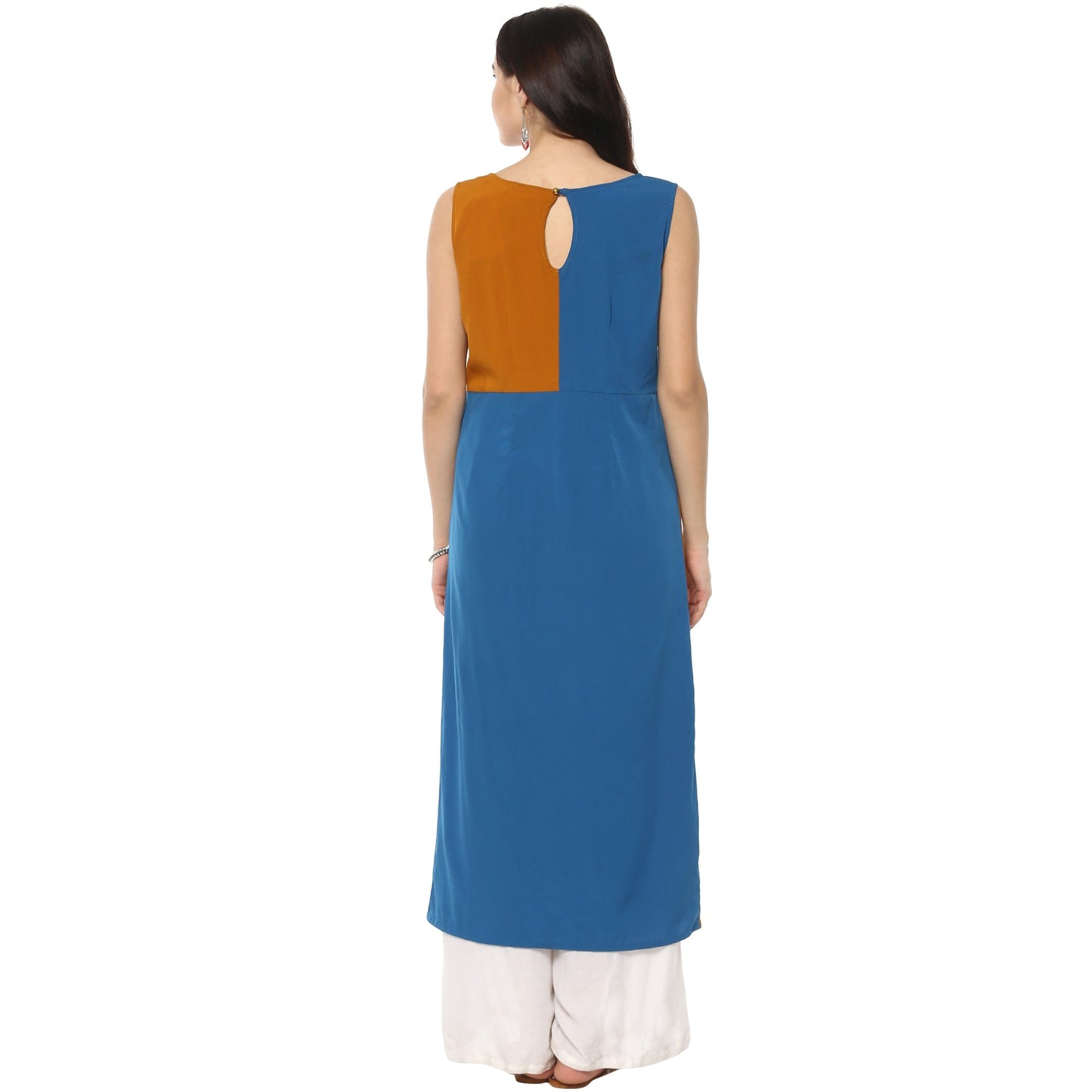 Pannkh Women's Color-Block Maxi Kurta