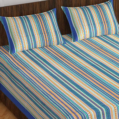 THE HOBBY BOUNTY  Sanganeri Printed Double Bed Bedsheet, for Double Bed with 2 Pillow Covers