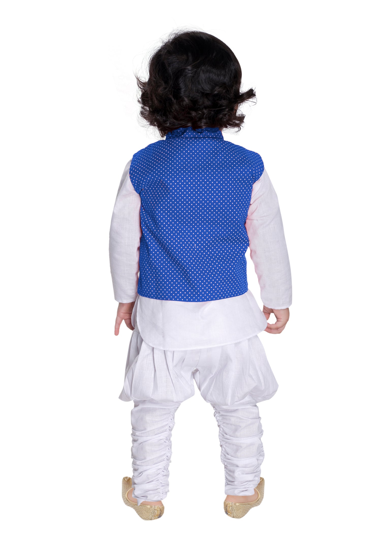 New gen Baby Boys Festive & Party Kurta, Waistcoat and Dhoti Pant Set