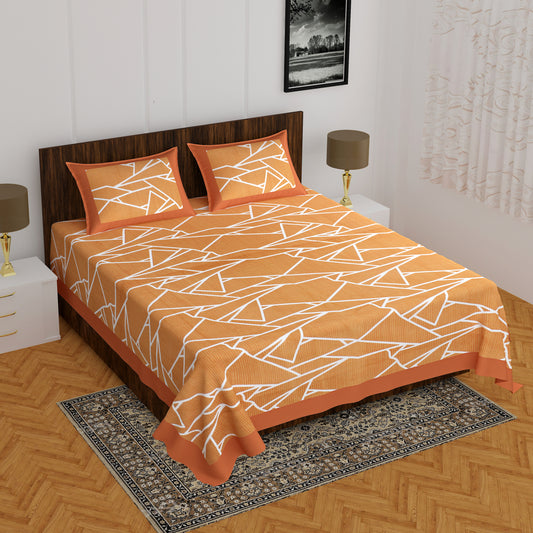 THE HOBBY BOUNTY  Sanganeri Printed Double Bed Bedsheet, for Double Bed with 2 Pillow Covers