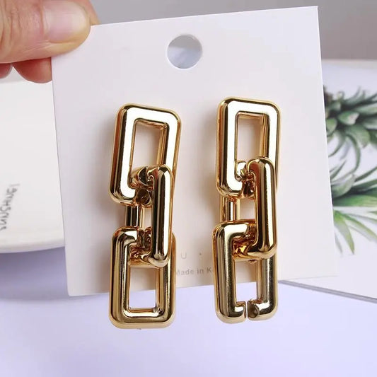 AVR JEWELS Korean Geometric Wild Drop Earrings 2 Pcs/Set Roposo Clout